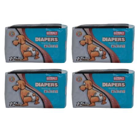 Hushpet Diapers Disposable Ader S Boy 12 Adet 4 lü Paket