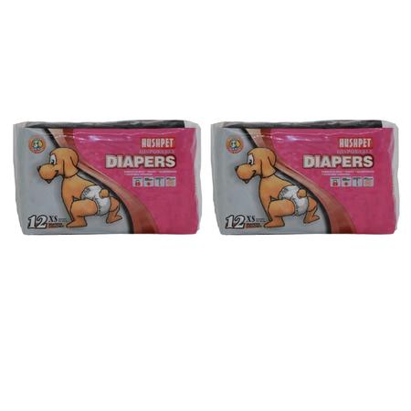 Hushpet Diapers Disposable Ader XS Boy 12 Adet 2 li Paket