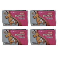 Hushpet Diapers Disposable Ader XS Boy 12 Adet 4 lü Paket