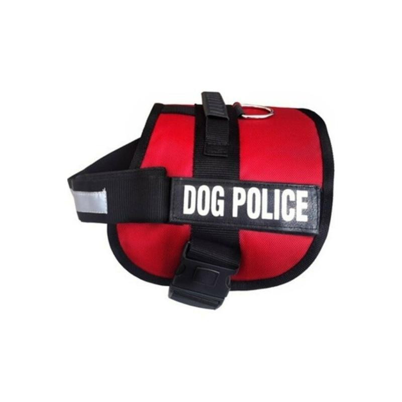 Kırmızı Büyük Irk Köpek Dog Polis Göğüs Tasması Koruma Görevli Köpek Yelek