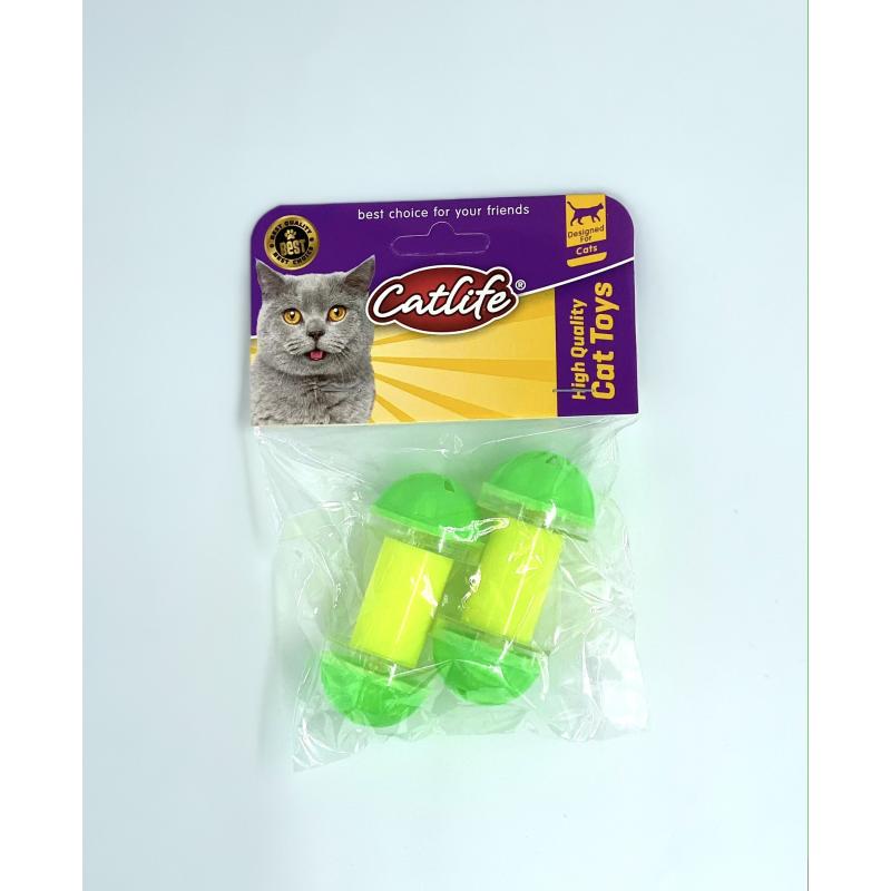 Yeşil/Sarı Zilli Kedi Oyuncağı 2li Paket